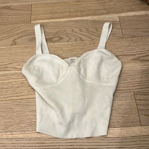 Aritzia bustier sweater tank with a sweetheart neckline